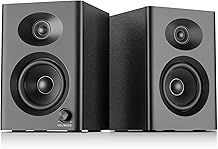 Computer Speakers for Desktop PC - 60W Bluetooth Surround Sound with Bass, Active Powered Speakers for Monitor, Laptop, Gaming & TV, Black Pair