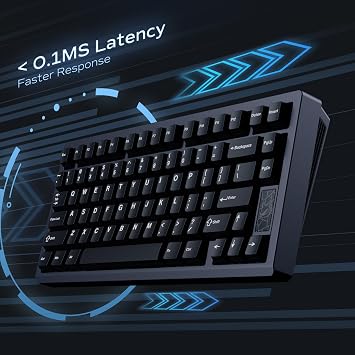 OOCTPK Mechanical Keyboard, Chilkey Slice75 HE Gaming Keyboard Wired, 75% Hall Effect Magnetic Aluminum Keyboard with WS Flux HE Clacky Switch, Rapid Trigger, 8K Polling, RGB Custom, PC/Mac Support