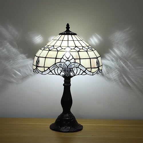 Miniatura 8 de Tiffany - Lámpara de mesa vintage, lámparas vintage barrocas rosadas, lámparas de mesita de noche para dormitorio, sala de estar, lámpara de