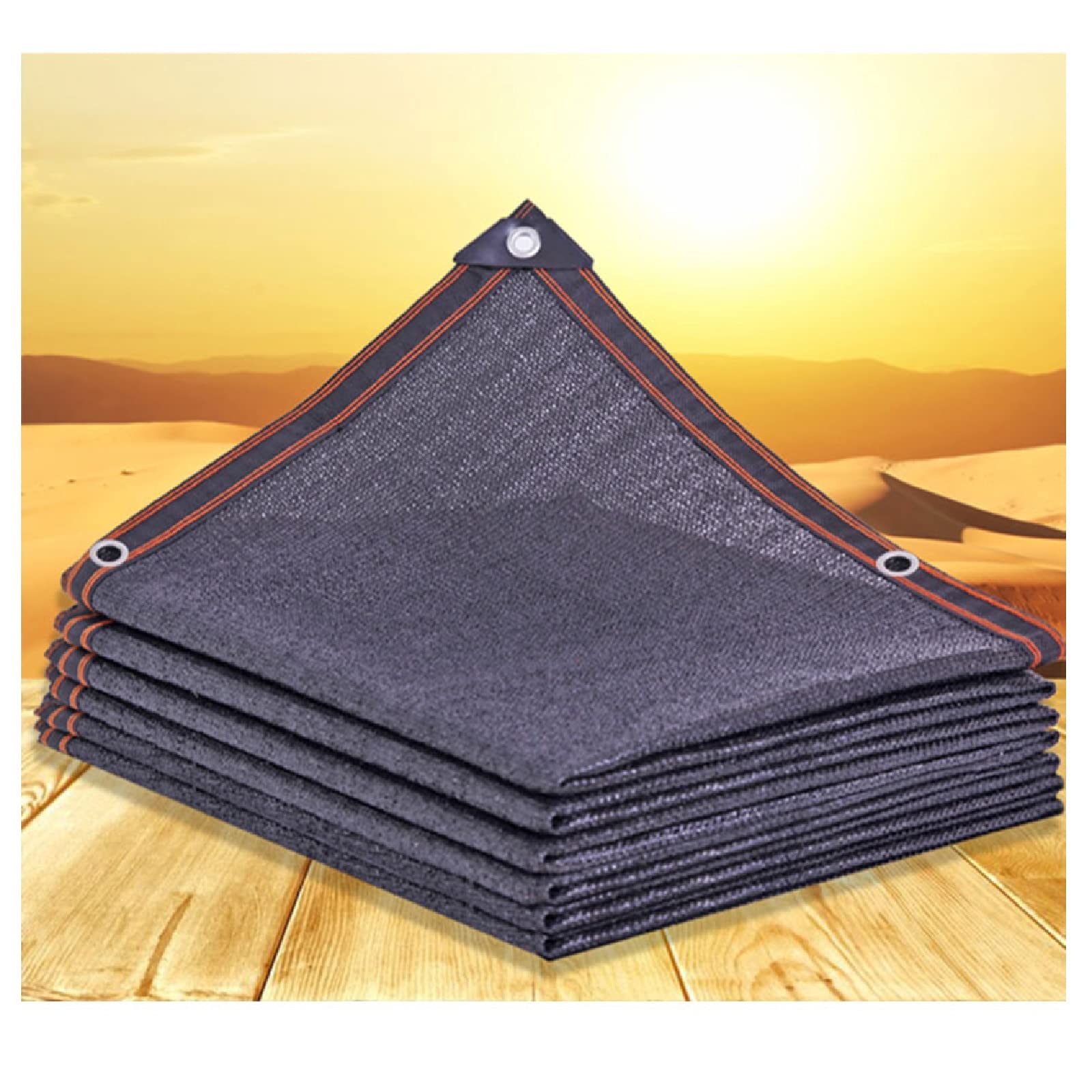 WQPMNYG Black Sun Shade Sail 6x9m - UV Protection for Car Balcony Pool Fish Pond & Patio - Durable Outdoor Canopy Cover for Insulation & Sun Shelter