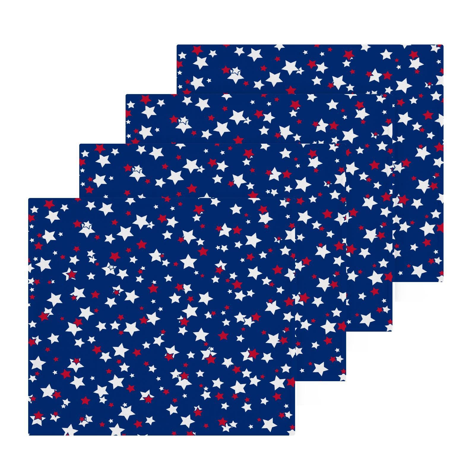 SUABO Soft Cotton Washcloths USA Flag 4th July American Red White Blue Star Stripes Fingertip Towel Absorbent Face Cloths Wash Cloths Quick Drying Bath Towel for Bathroom,Spa,Gym,Kitchen,Set 2