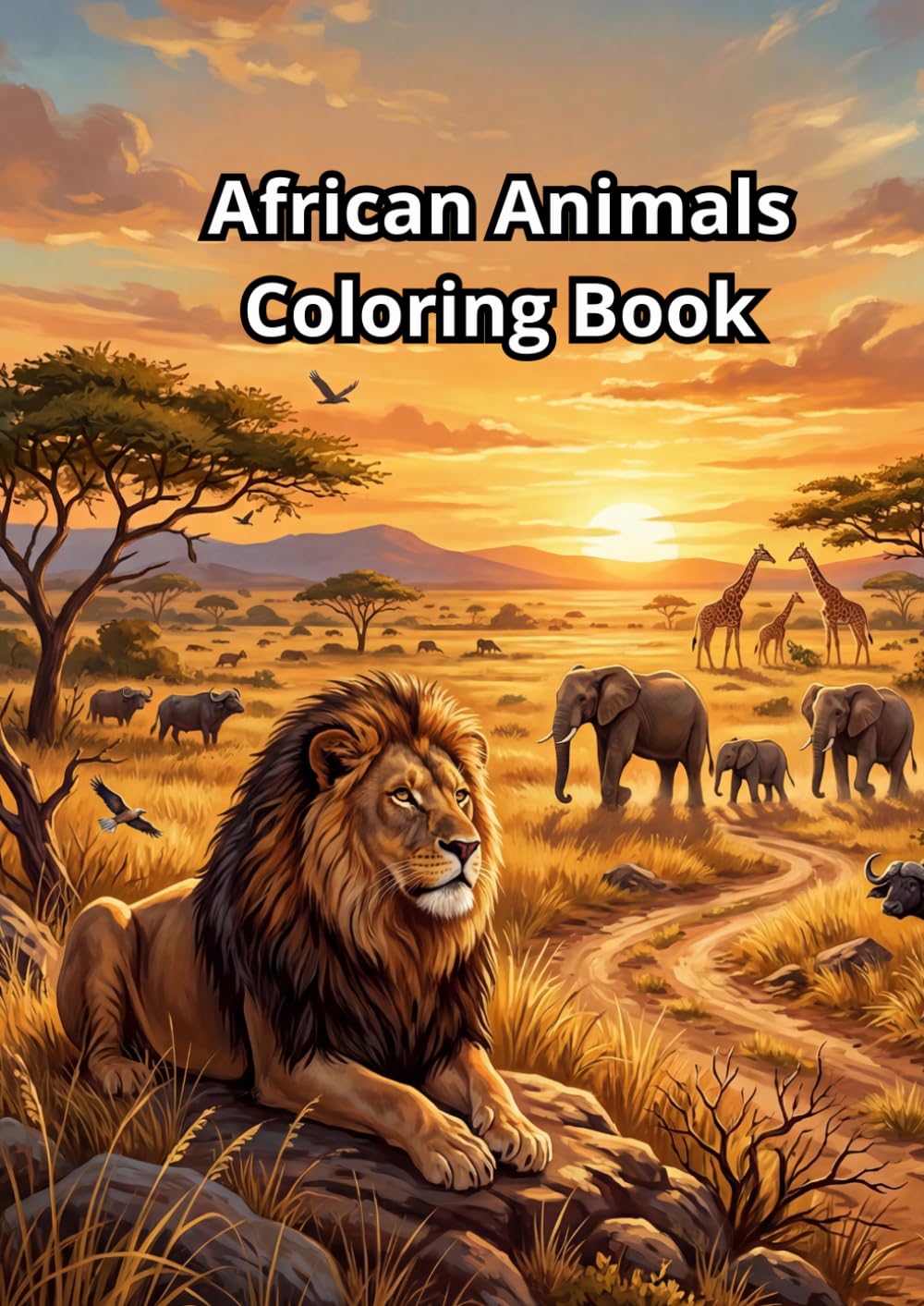 African Animals Coloring Book: Wildlife of the African Savannah for Relaxation and Creativity