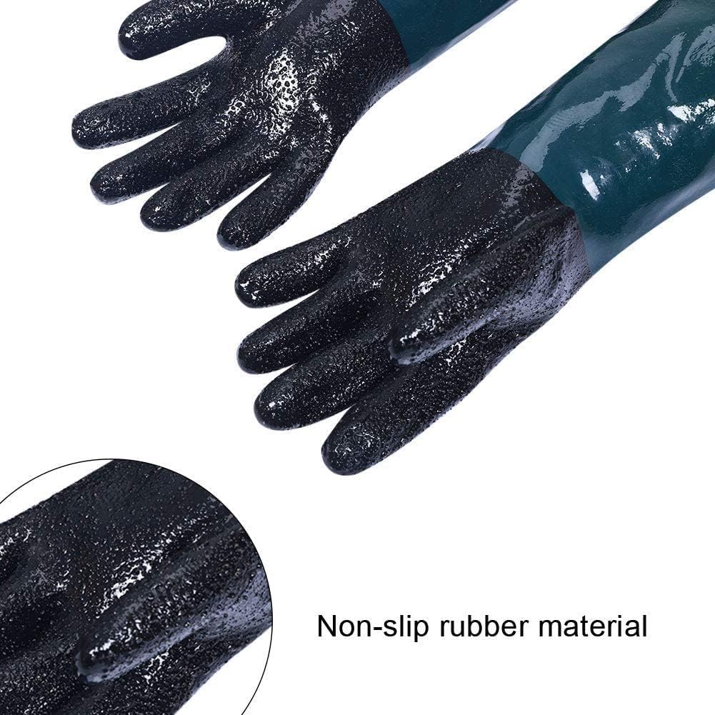 Guanti per sabbiatura, guanti in gomma da 23,6 pollici, per sabbiatura, per modello 60, 90, 110, 260