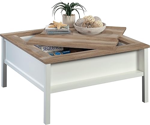 Miniatura 5 de Mesas de café, mesa de té y cóctel y mesa auxiliar, mesa cuadrada multifuncional para sala de estar con almacenamiento, mesa central para sala de