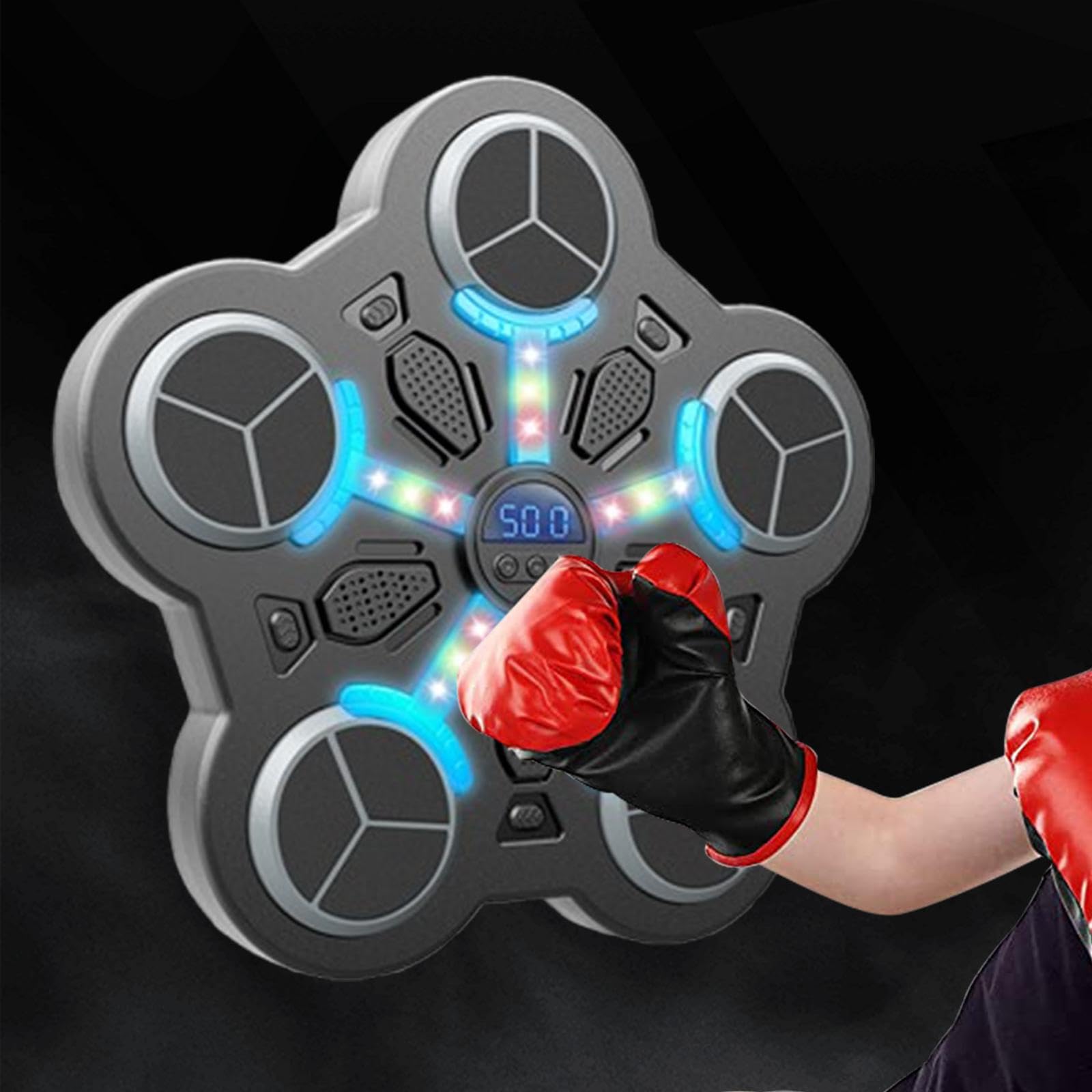 Macchina da Boxe Musicale Pannello Elettronico Sacco da Pugilato Intelligente Dispositivo di Allenamento Pad per Arti Marziali con Effetti Sonori
