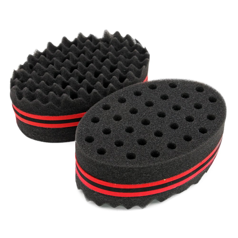 BEWAVE Hair Twist Black Ice Sponge For Afro Braid, Dreadlock Coils Curl Brushes, 1 Pc