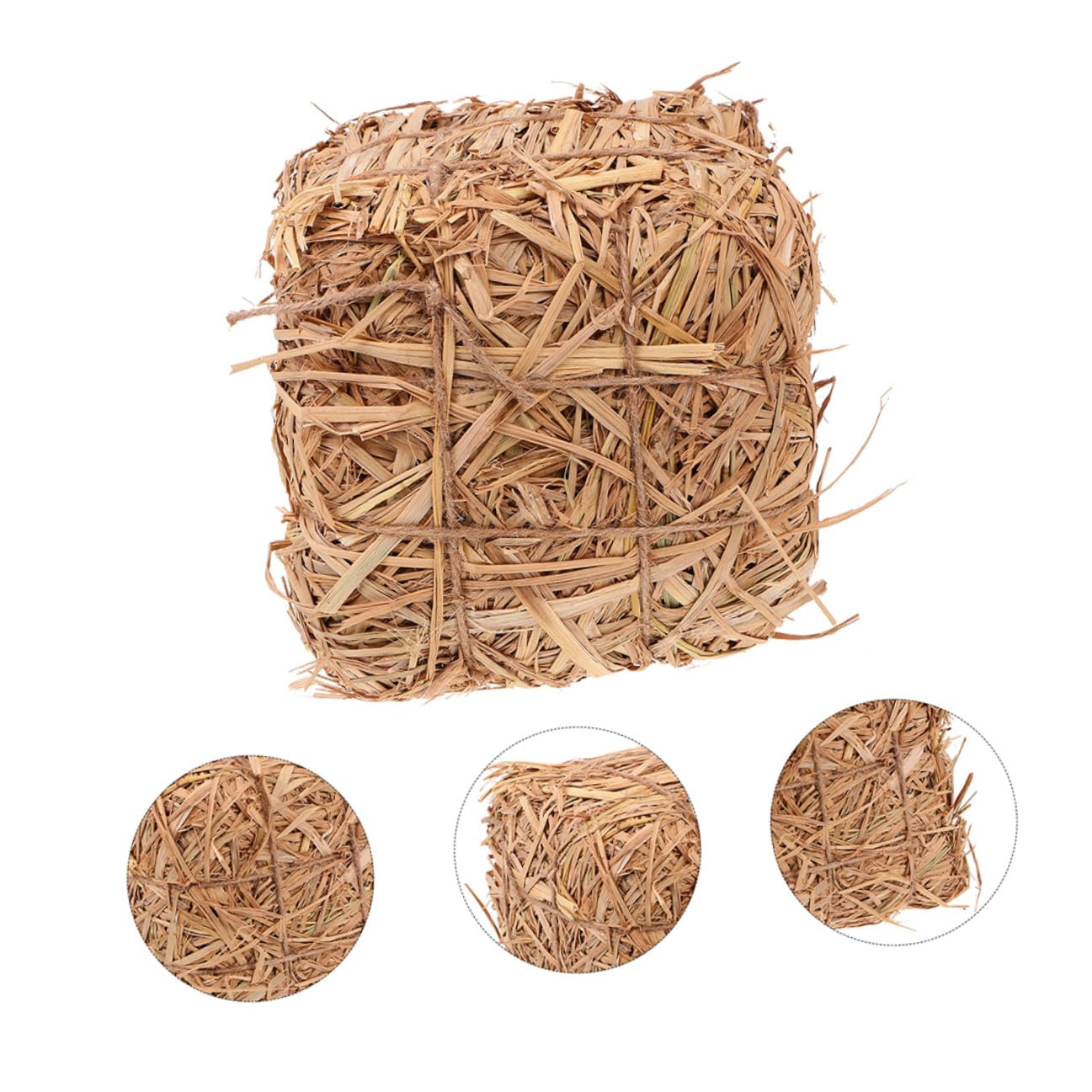 TOYANDONA Décoration de Meule de Foin Carrée 20X20X20 CM en Paille Naturelle, Accessoire Photo d'Extérieur pour Jardin et Mariage, Ornement Automnal Résistant aux Intempéries, Décor