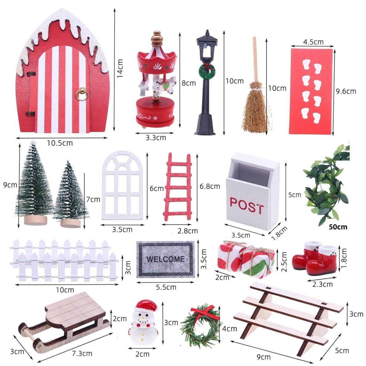 Miniatur Wichtel Zubehör Set - 10 Teile Für Puppenhaus & Wichteltür, 1:12 Maßstab