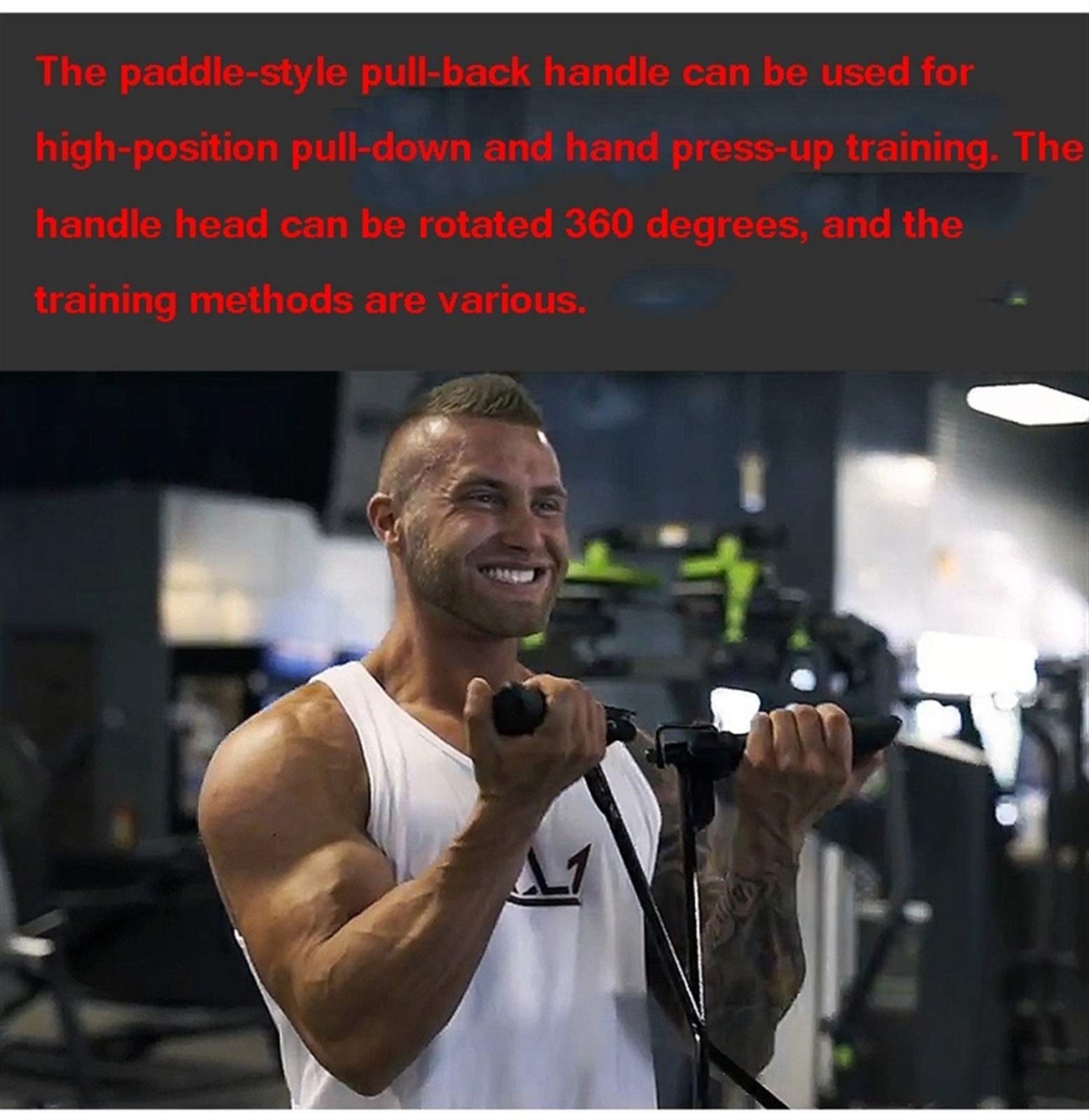 Lat Machine Barra Accessori Per Manico Per Cavi Di Fitness, Barra Pull-down Lat, Barra Di Corsa Posteriore, Barra Tricipiti, Impugnatura Antiscivolo Immersa, Attrezzature Per La Formazione Della Forza
