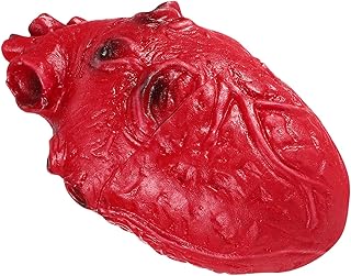 SEWACC Halloween Party Supplies Halloween Fake Heart Halloween Prop Simulation Heart Ornament Scary Body Part Realistic Human Heart Zombie Party Haunted House Decoration