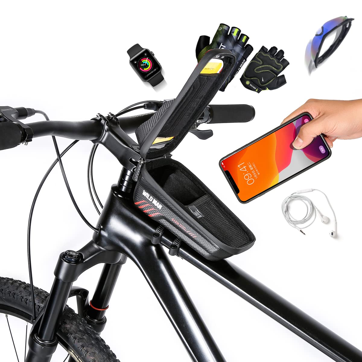 Bolsa 2 En 1 Para Manillar De Bicicleta Y Bandolera - 5 Litros, Impermeable, De PET Reciclado - Para Ciclismo, Senderismo O Gimnasio