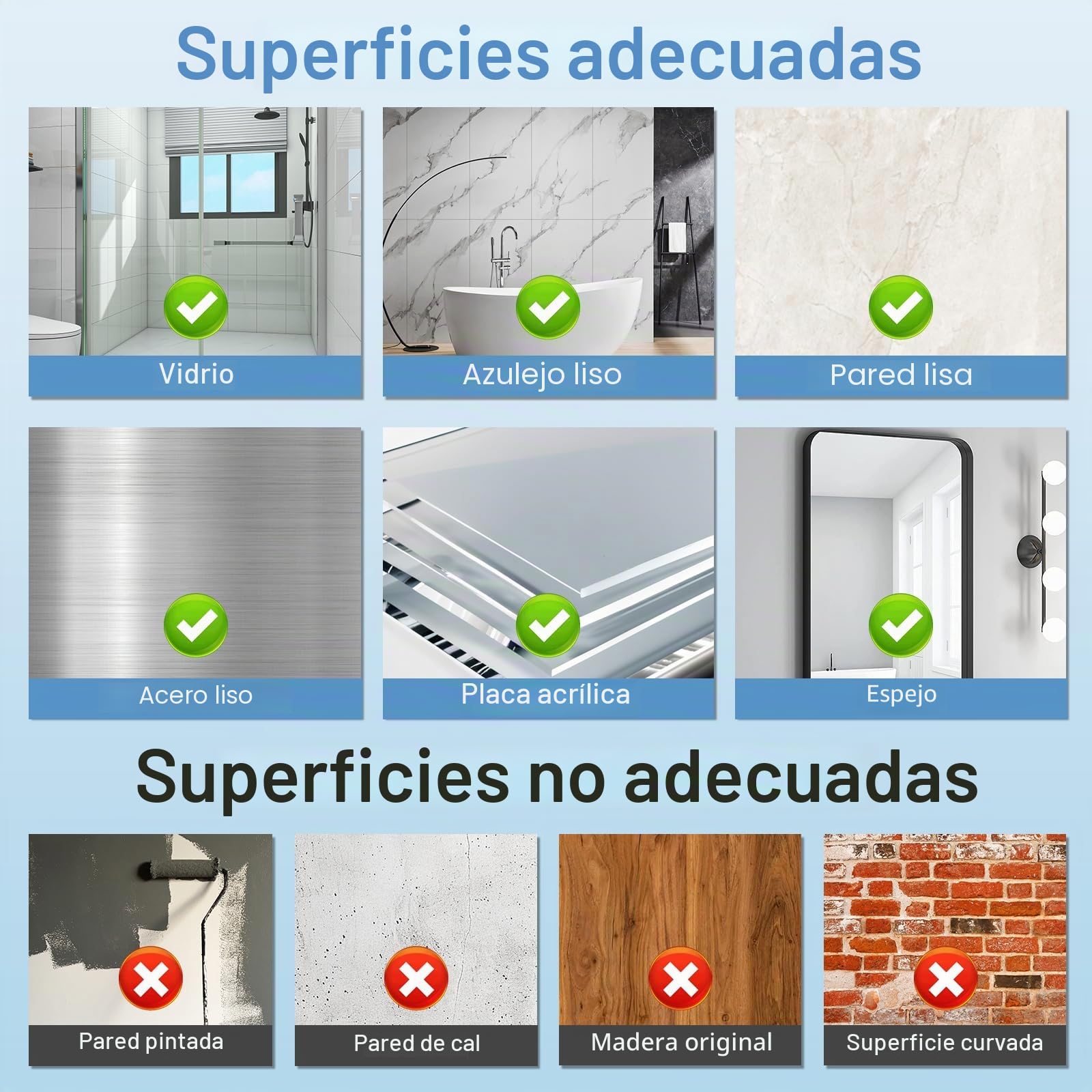 Luxear Ganchos Ventosa de Baño para Toallas 6 Piezas Colgador Ventosa | Perchero Ventosa Giratorio para Toallas Albornoz, Percha Resistentes para Cocina Baño Pared Azulejos Vidrio, Transparente