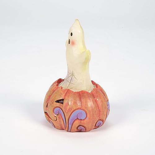 Miniatura 5 de Enesco Jim Shore Heartwood Creek Ghost in Pumpkin - Figura en miniatura, 3.94 pulgadas, multicolor