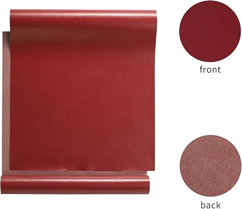 Miniatura 4 de Wooqu Paño de libro de piel sintética, base revestida de poliuretano y no tejida, aspecto de cuero, suave, 17x29 pulgadas, para encuadernación de