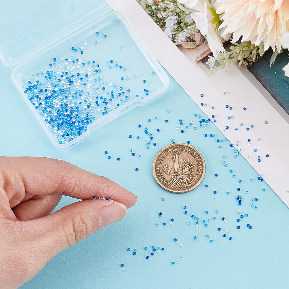 PH PandaHall 1400pcs Clear Cubic Zirconia Stone, 8 Sizes 0.8~5mm Pointed Back CZ Stones Faceted CZ Diamond Rhinestone Gems for DIY Ring Earring Bracelet Nail Art