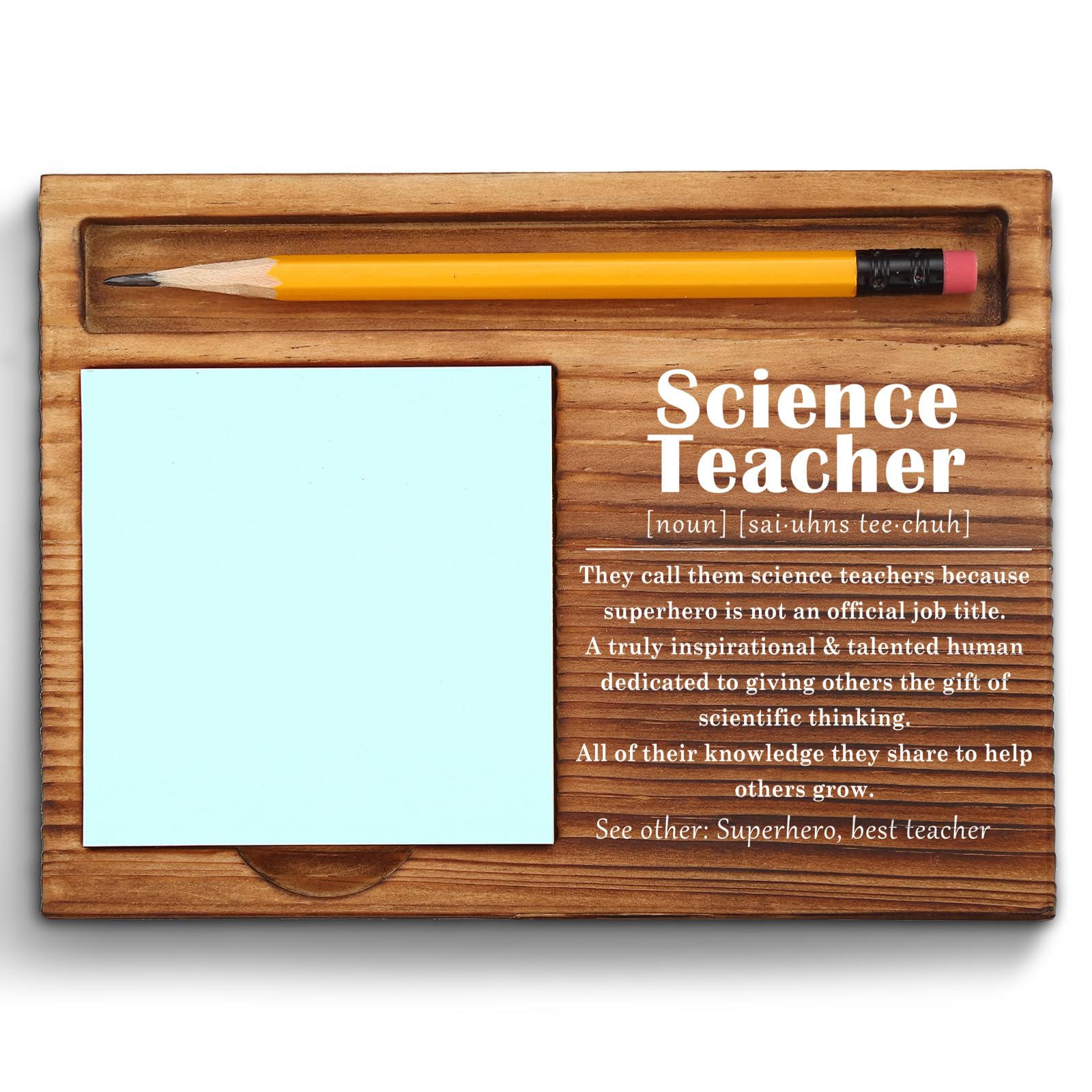 Science Teacher Sticky Note Holder, Thank You Appreciation Gifts for Science Teacher Women Men from Student Self-Stick Note Pad Holders ZSS32