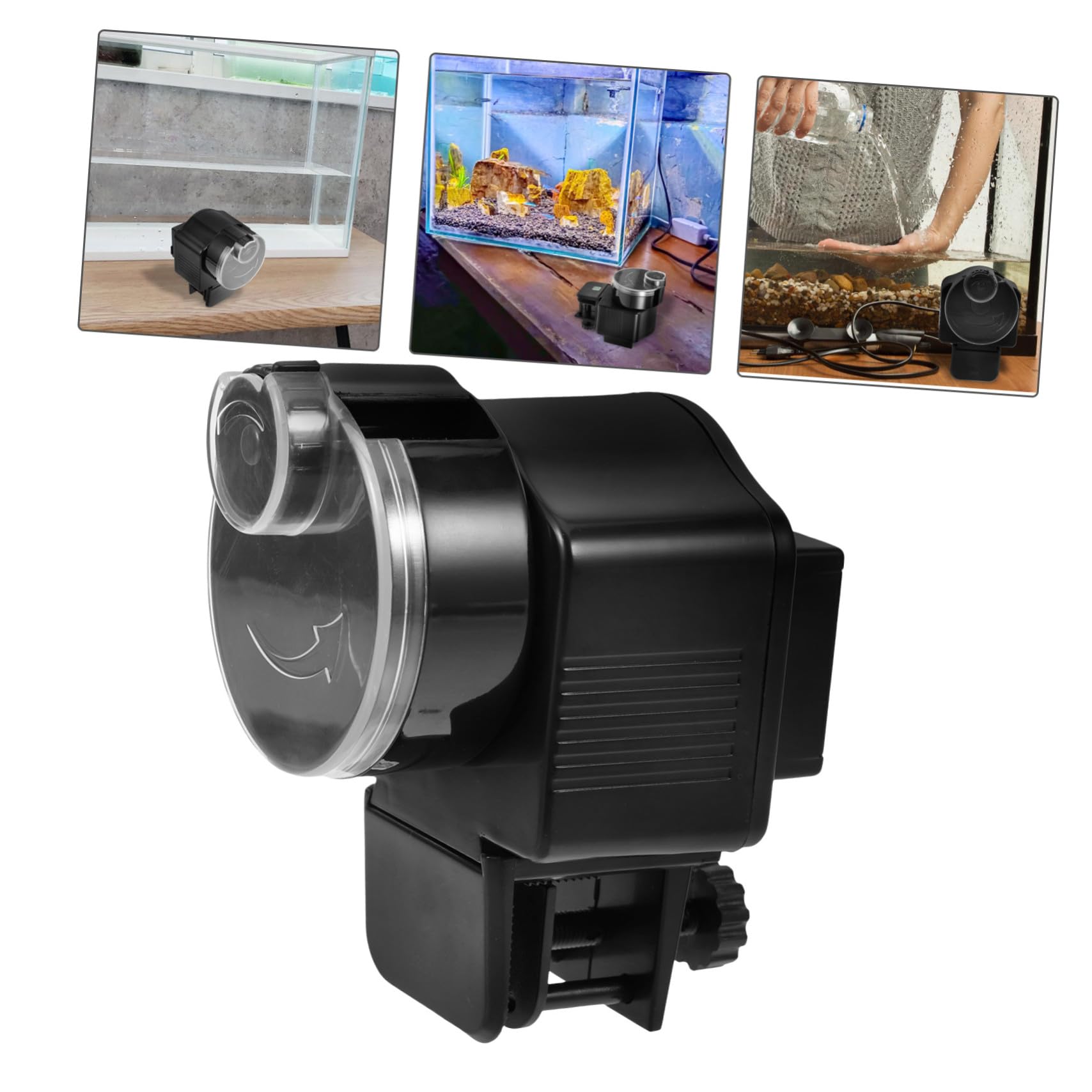 VICASKY Distributeur Automatique pour Poissons Aquarium sans Piles Distribuant Nourriture Précisément