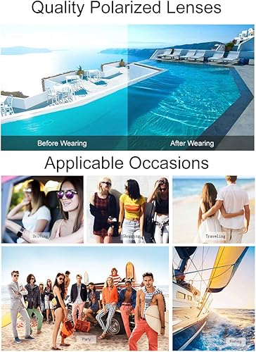 Miniatura 6 de Lentes de sol polarizados para mujer, estilo retro, redondos, estilo vintage