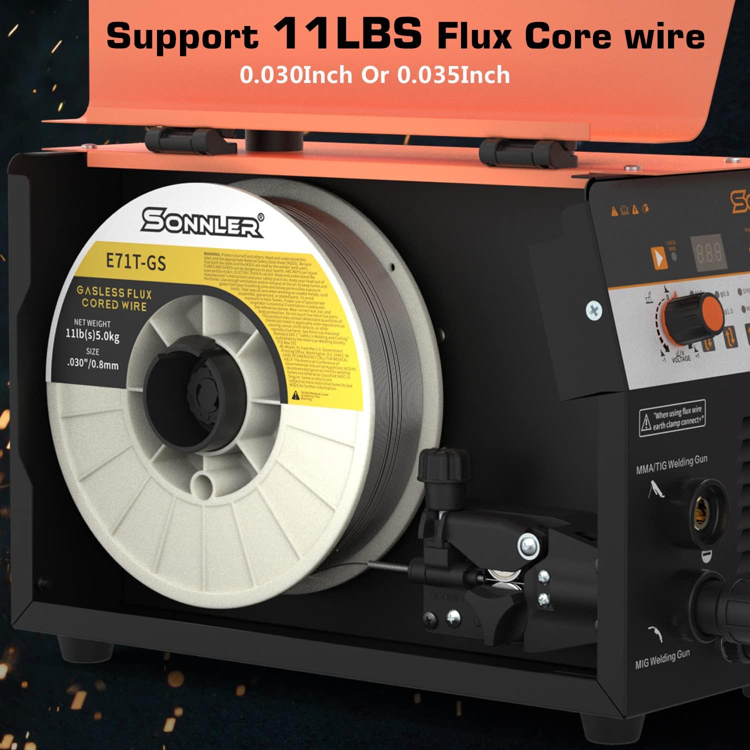 Sonnler Inverter Welder with Flux Cored Wire