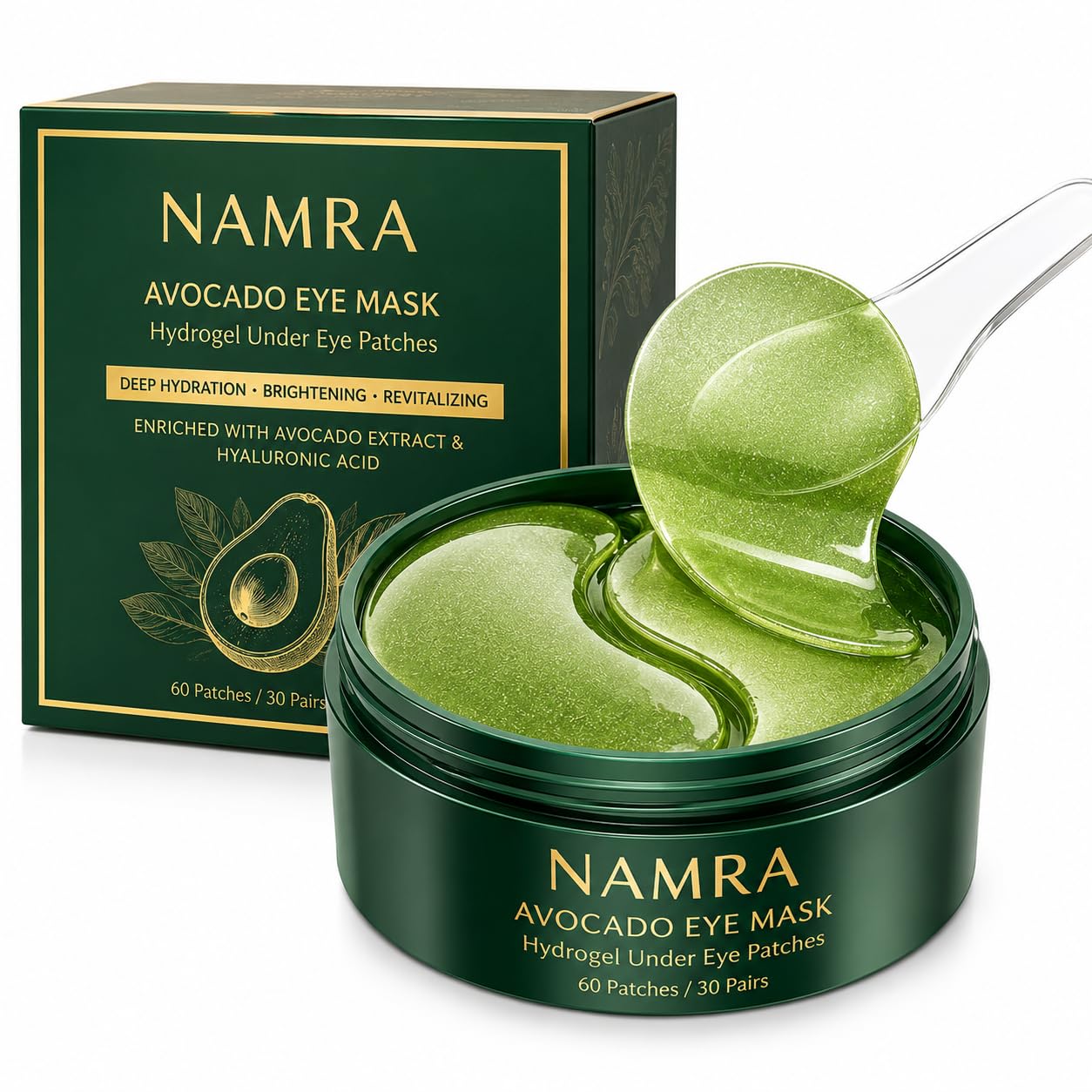 Avocado Hydrogel Under Eye Patches – Moisturizing Eye Mask for Dark Circles, Puffy Eyes & Hydration Care | Cooling Eye Care Pads for Men & Women-image-12