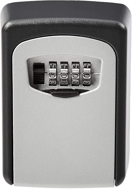 Amazon Basics Wall Mounted Key Storage Box - Combination Lock - Black