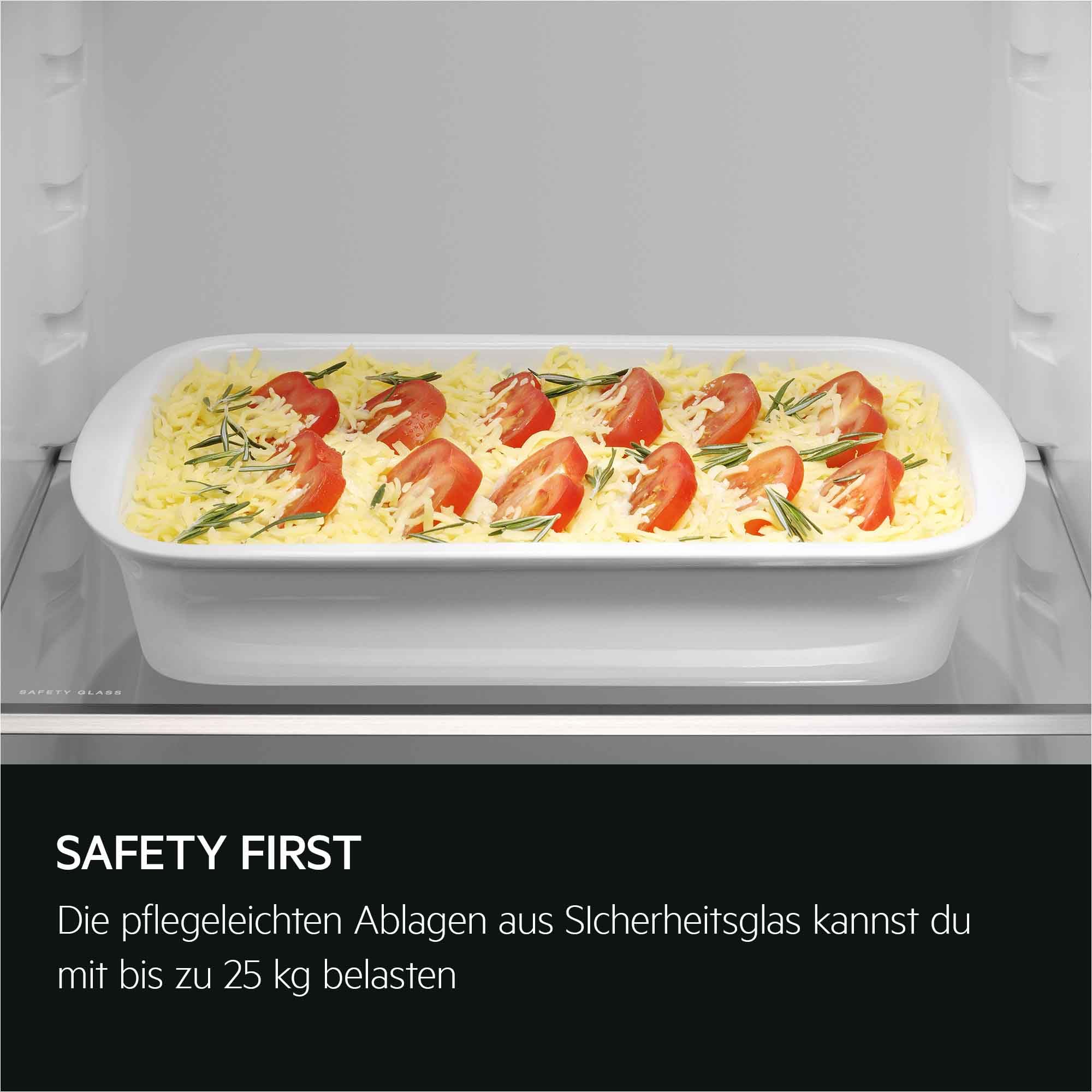 AEG Einbau-Kühl-Gefrier-Kombination 178cm, Serie 6000 TwinTech: NoFrost Abtauautomatik dank getrenntem Kühl- 195L & Gefrierraum 62L, LED-Display, Schnell-Gefrieren, Türalarm, Schlepptür, TSC6N183ES