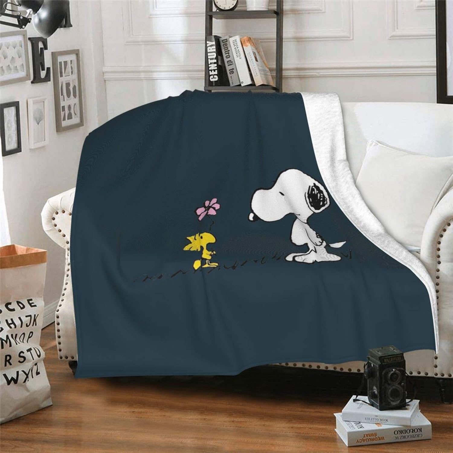 Amazon フリースブランケット スヌーピー Snoopy ブランケット ソファ 毛布 厚手 ブランケット 大判 マイクロファイバー シングル 暖かい 掛け毛布 敷毛布 秋冬用 発熱 もうふ 軽量 静電気防止 防寒 洗える 冷え対策 ダブル あったかい 柔らかい ベッド用