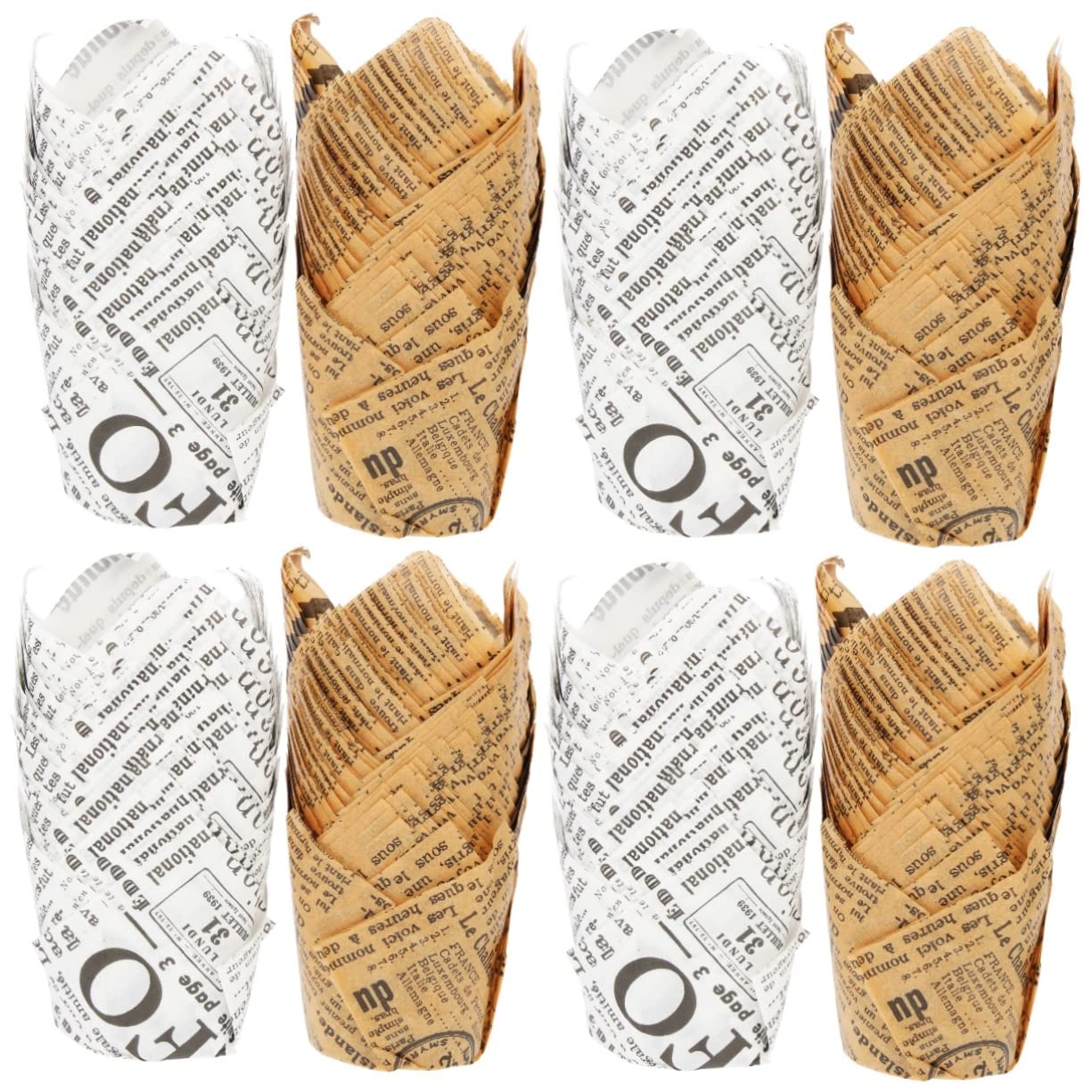 Cabilock Lot De 4 Caissettes À Muffins En Papier Antiadhésives Lot De 100 Pièces.
