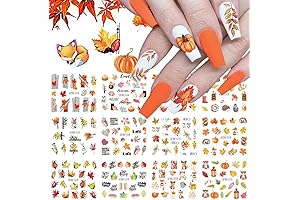 12Sheets Fall Nail Stickers