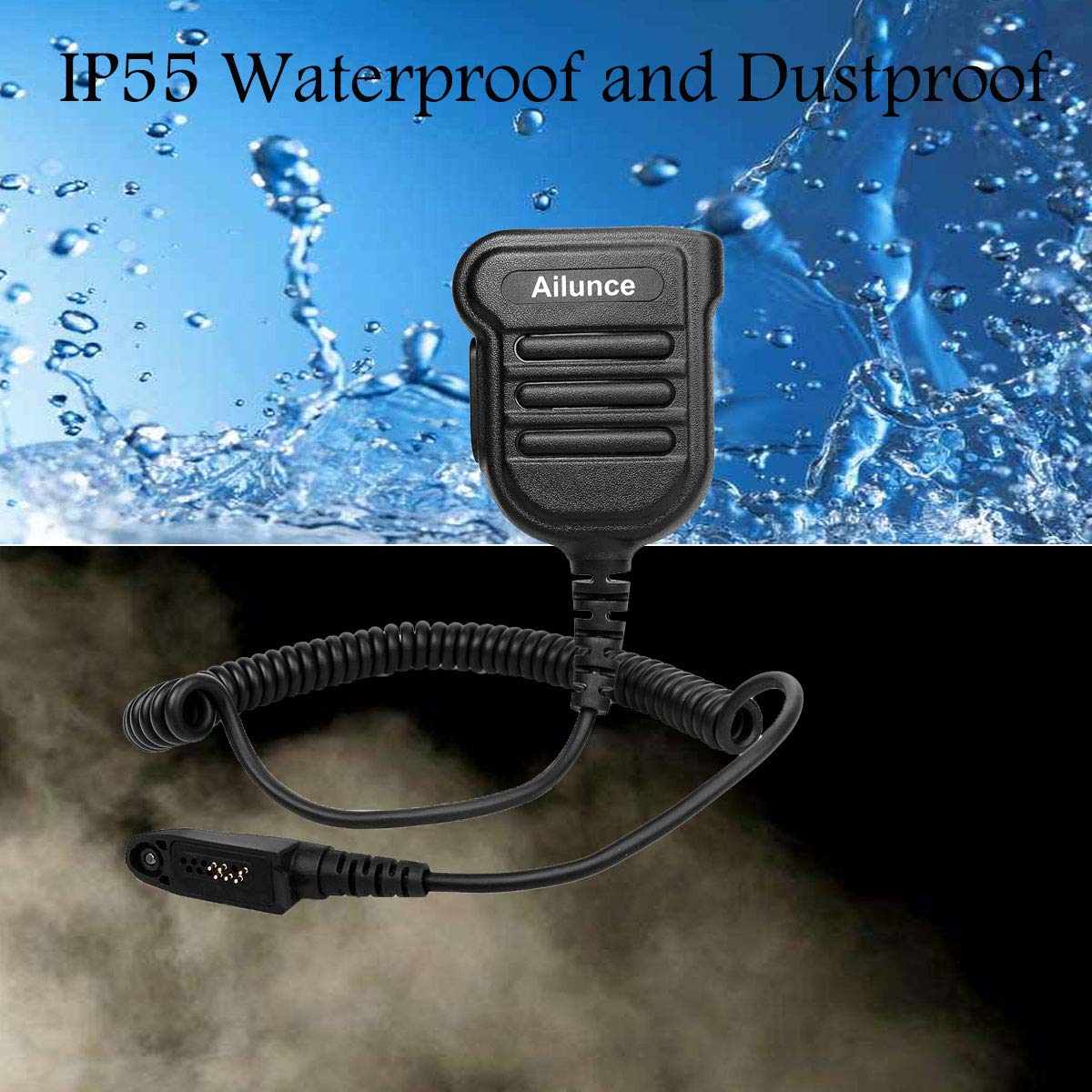 H103ML mikrofon głośnikowy IP55 wodoodporny kompatybilny z cyfrowym dwukierunkowym radiem HD1 DMR Retevis RT29 RT87 RT648 RT647 RT83 Walkie Talkie zdalny głośnik mikrofon ramię (1 szt.)