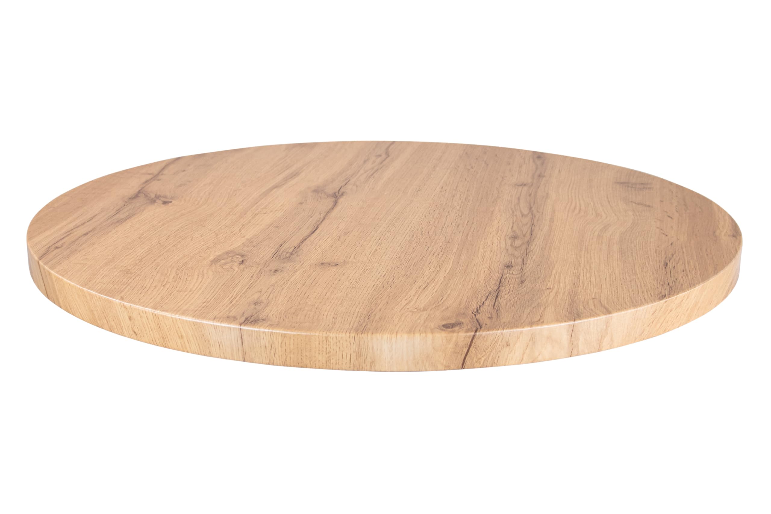SAM Tischplatte Joan | 60 x 60 cm| Holz | Farbe: Eiche | Rund | Holzplatte für Küche & Café