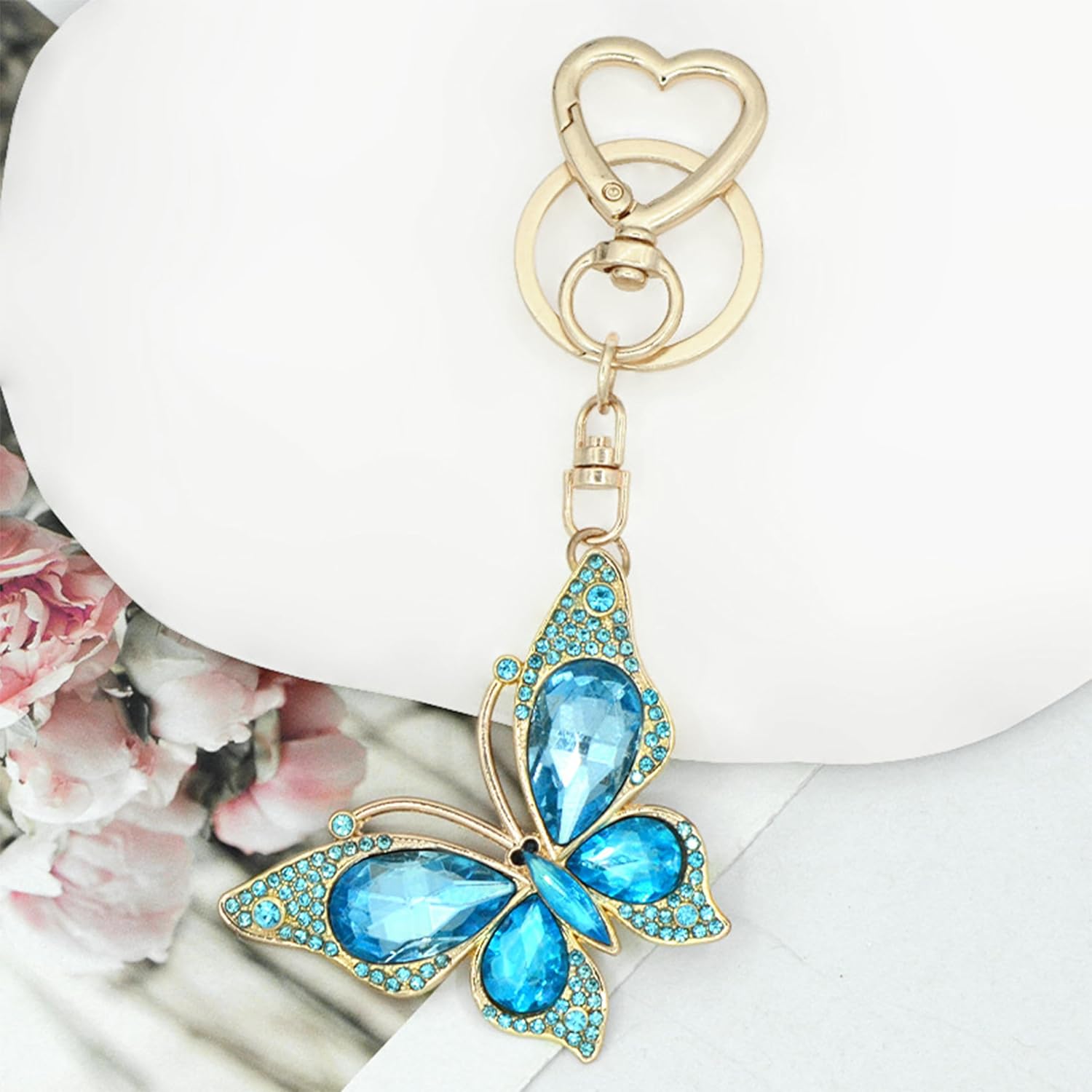 Cute Bag Charms for Handbags for Women Purse Charms Bling Butterfly Keychain Car Keychain Accessories Birthday Gifts - Image 5