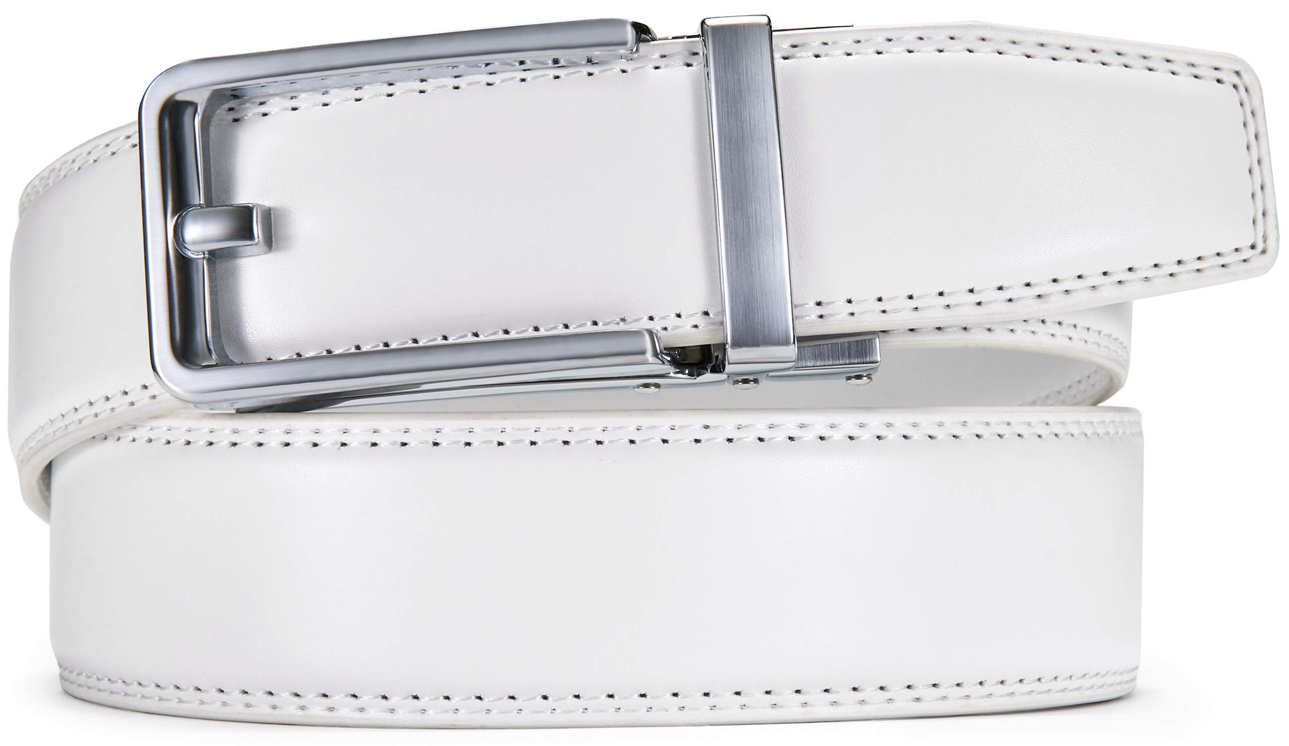 CHAOREN Cintura Uomo, Cintura Uomo Pelle Cricchetto Automatica Fibbia 35mm, Cinta Regolabili per Adattarsi