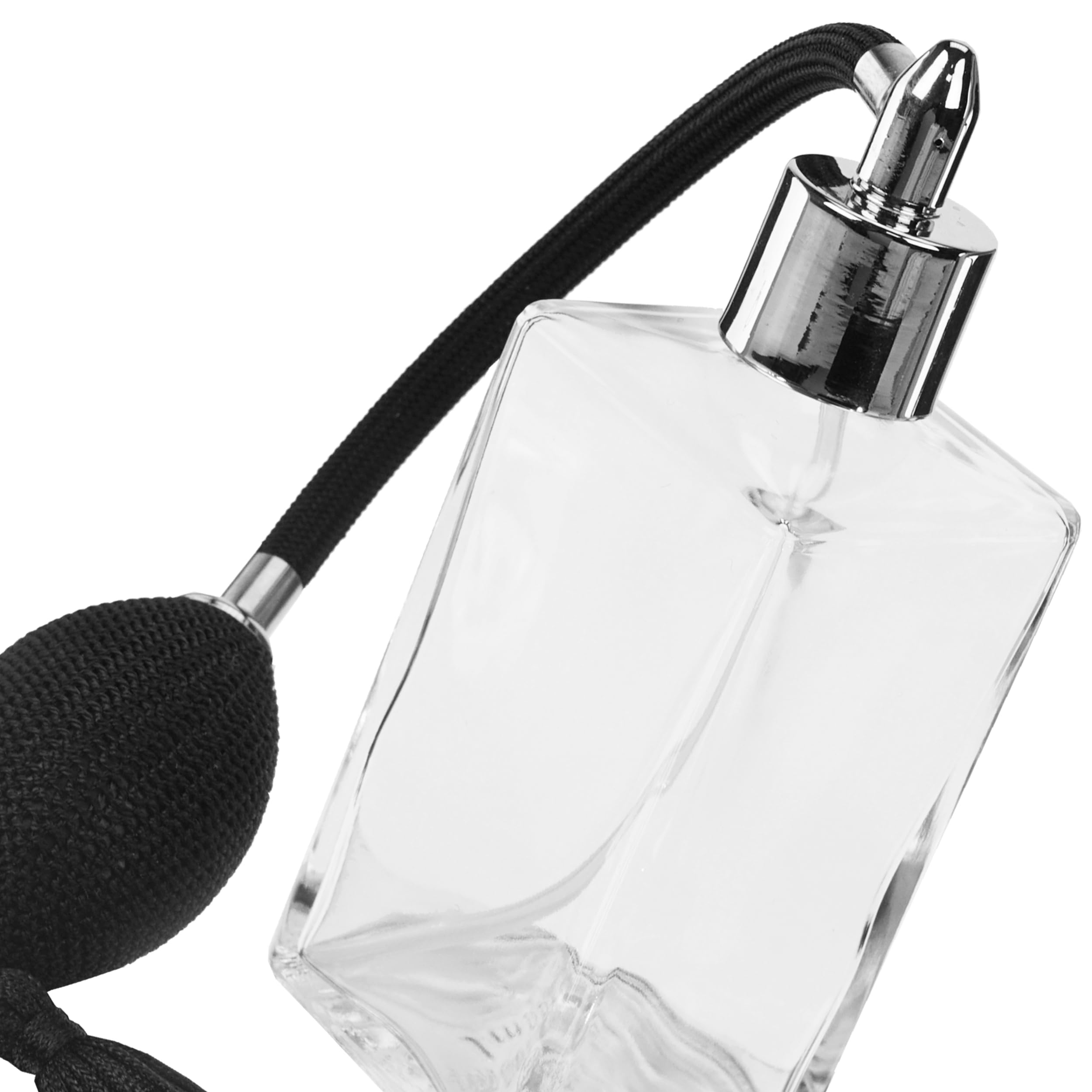Fantasia Rozpylacz do szkła z pompką do piłek, do wielokrotnego napełniania 100 ml, rozpylacz perfum do domu i w podróży, prostokątny