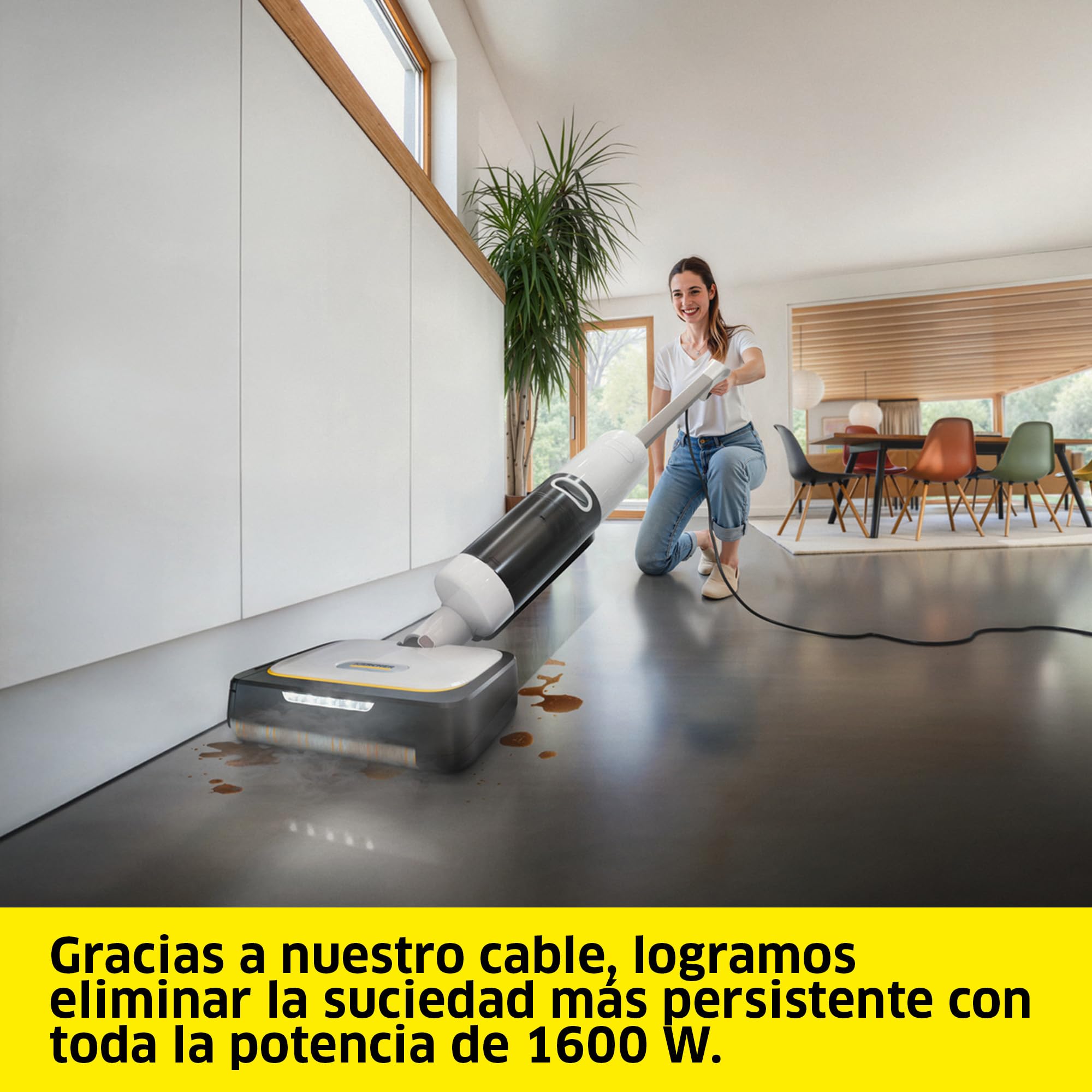 Kärcher aspiradora a vapor SCV 4 Steam Vac, solución 3 en 1 (limpieza a vapor, aspirado y combinado), elimina el 99,999% de virus* y bacterias**, tiempo de calentamiento: 30 s, función de autolimpieza