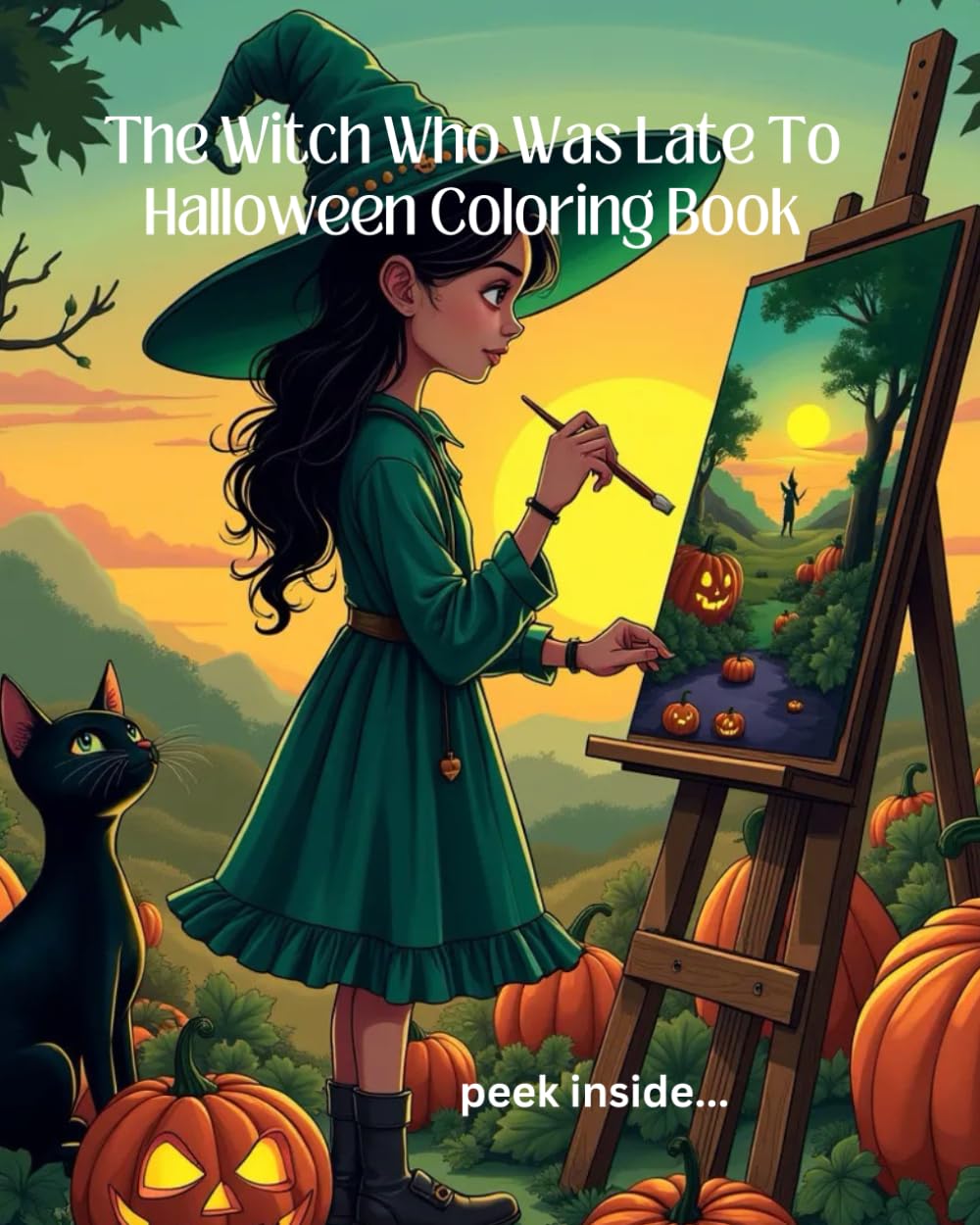 The Witch Who Was Late To Halloween Coloring Book
