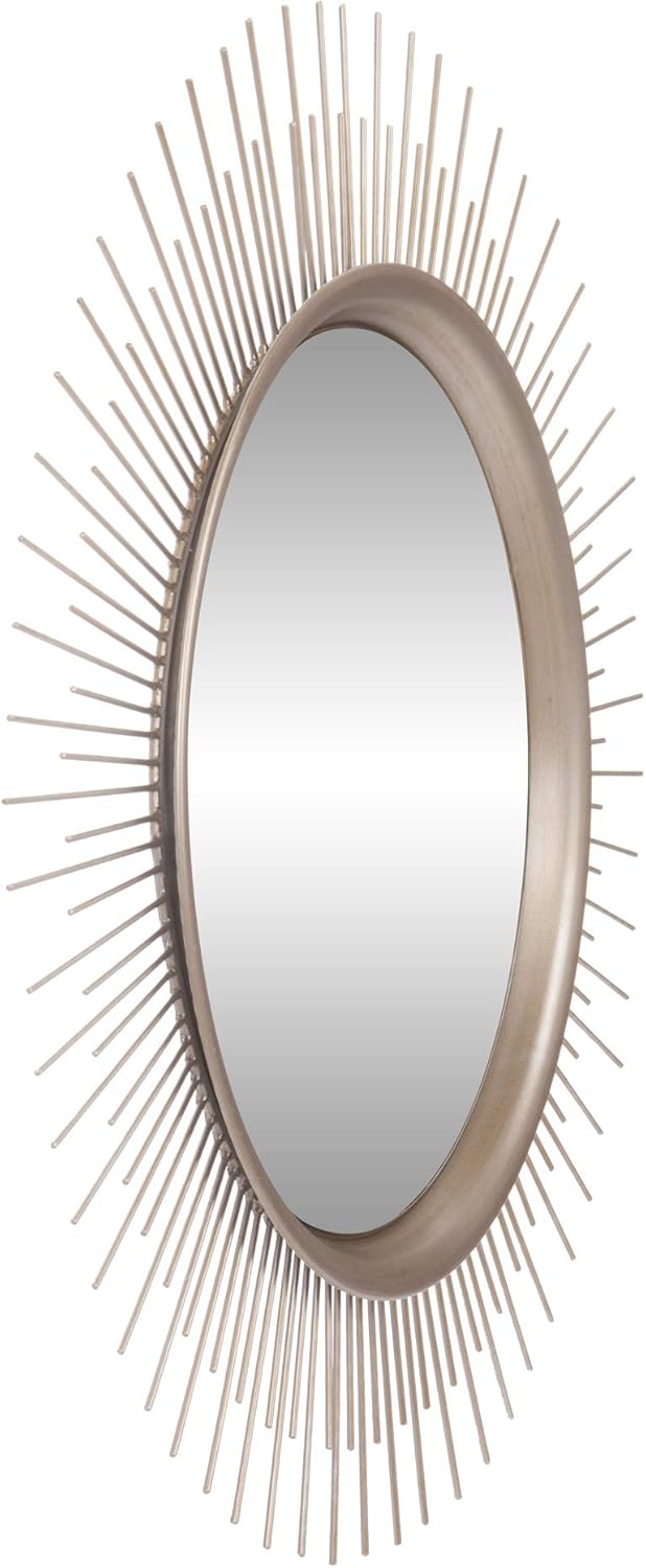 Best Seller Brushed Silver Sunburst Wall Accent Mirror