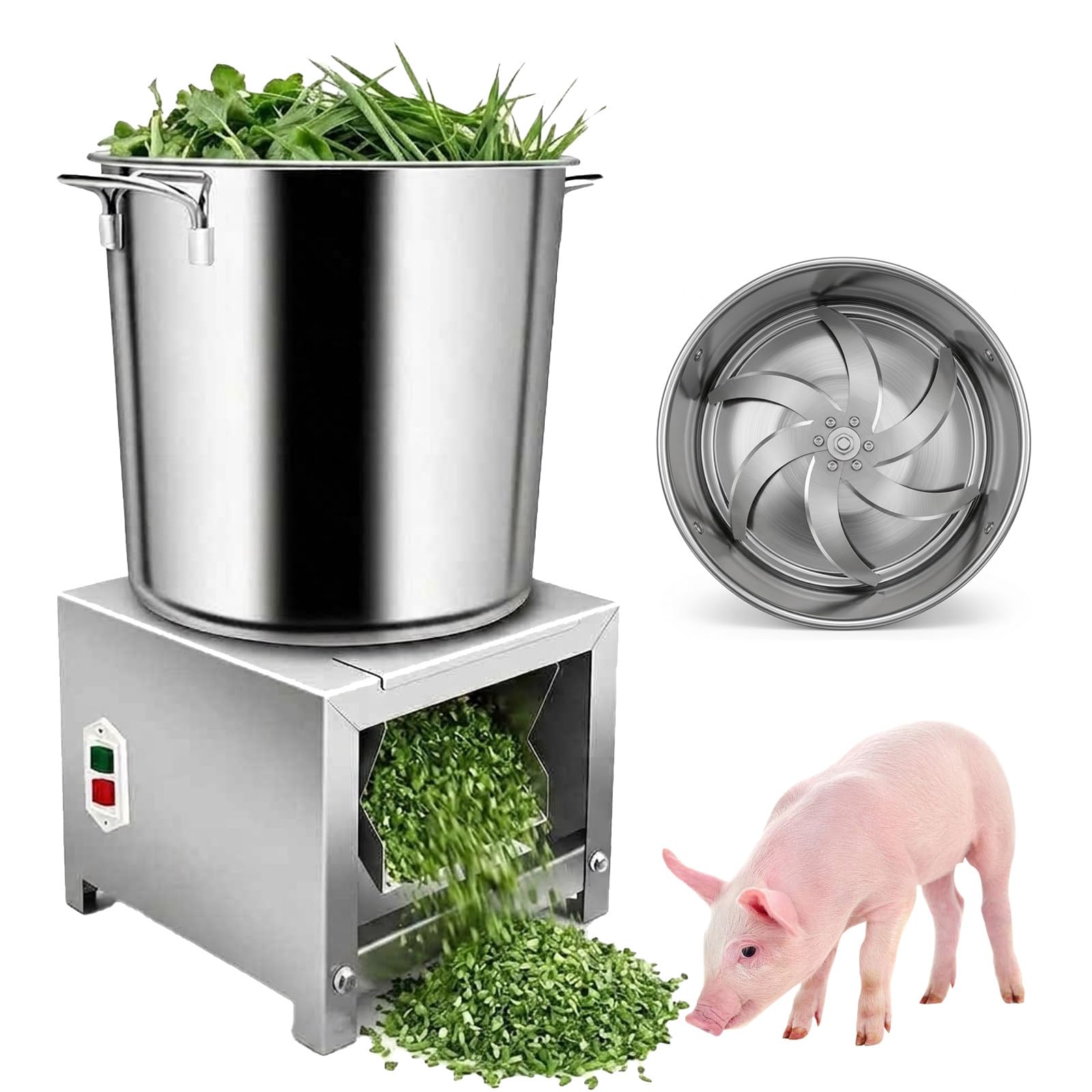 eQianyuan 2400W Poultry Feed Processor Stainless Steel 220V