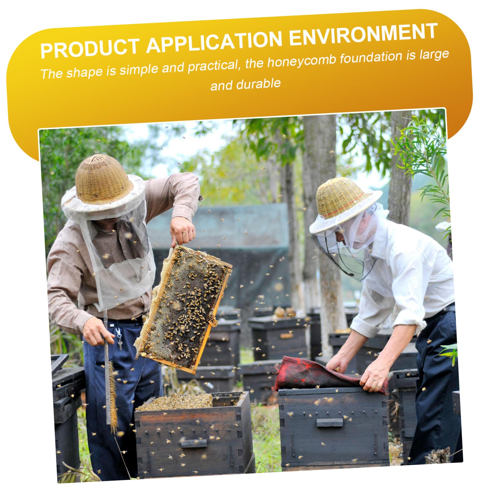 30 Pezzi Fogli Cerei per Alveari, Honeycomb Sheet, Cera D'api Gialla, , per Costruzione del Favo, Apicoltori