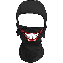 Jocker Ski Mask Smile Balaclava Full Face Mask Funny Graphic Face Cover Snowboarding Cycling Cool Unisex Balaclava Black