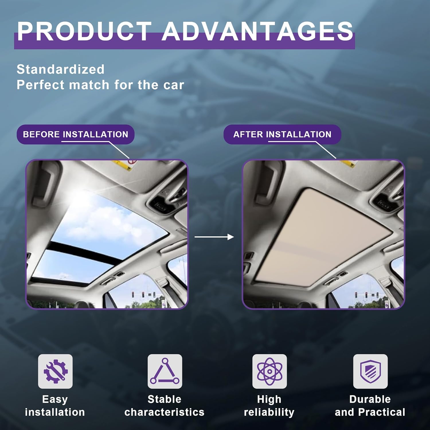 6J0877307A, 3G9877307 Sunroof Roller Blind Single Cloth Replacement for vw Passat Skoda Kodiaq Superb Seat Altea 3G9877307C (Gray)