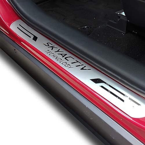 Miniatura 4 de GZBFTDH Protector de rasguños para umbral de puerta de automóvil, para Mazda 3 2015-2022, piezas de accesorios, cubierta de placa protectora de