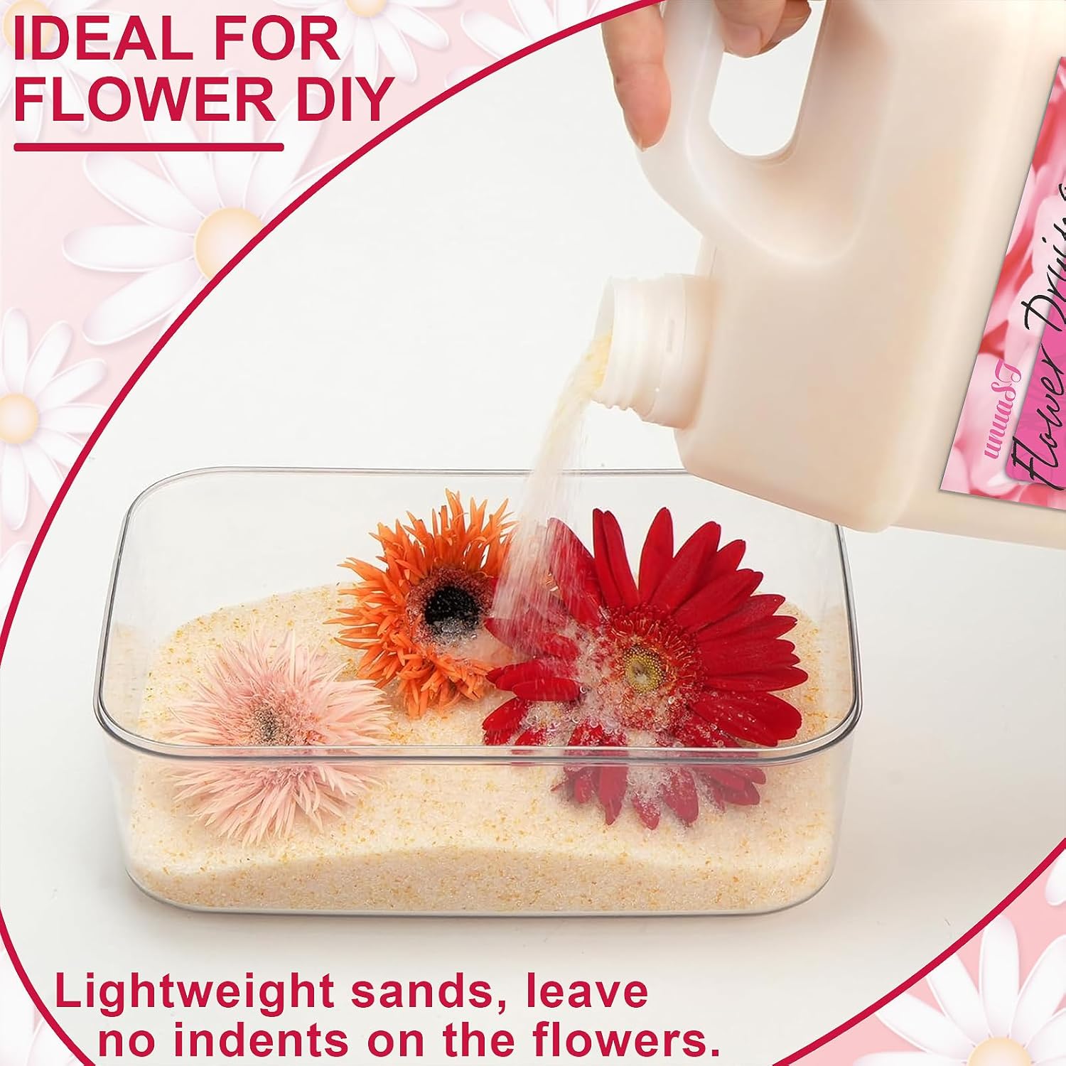 Silica Gel Flower Drying, 10 LBS Flower Drying Silica by Reusable, Silica Gel Crystals Flower Drying for Wedding Bouquet Preservation, Color Indicating Silica Gel Beads for Drying Flowers - Image 2