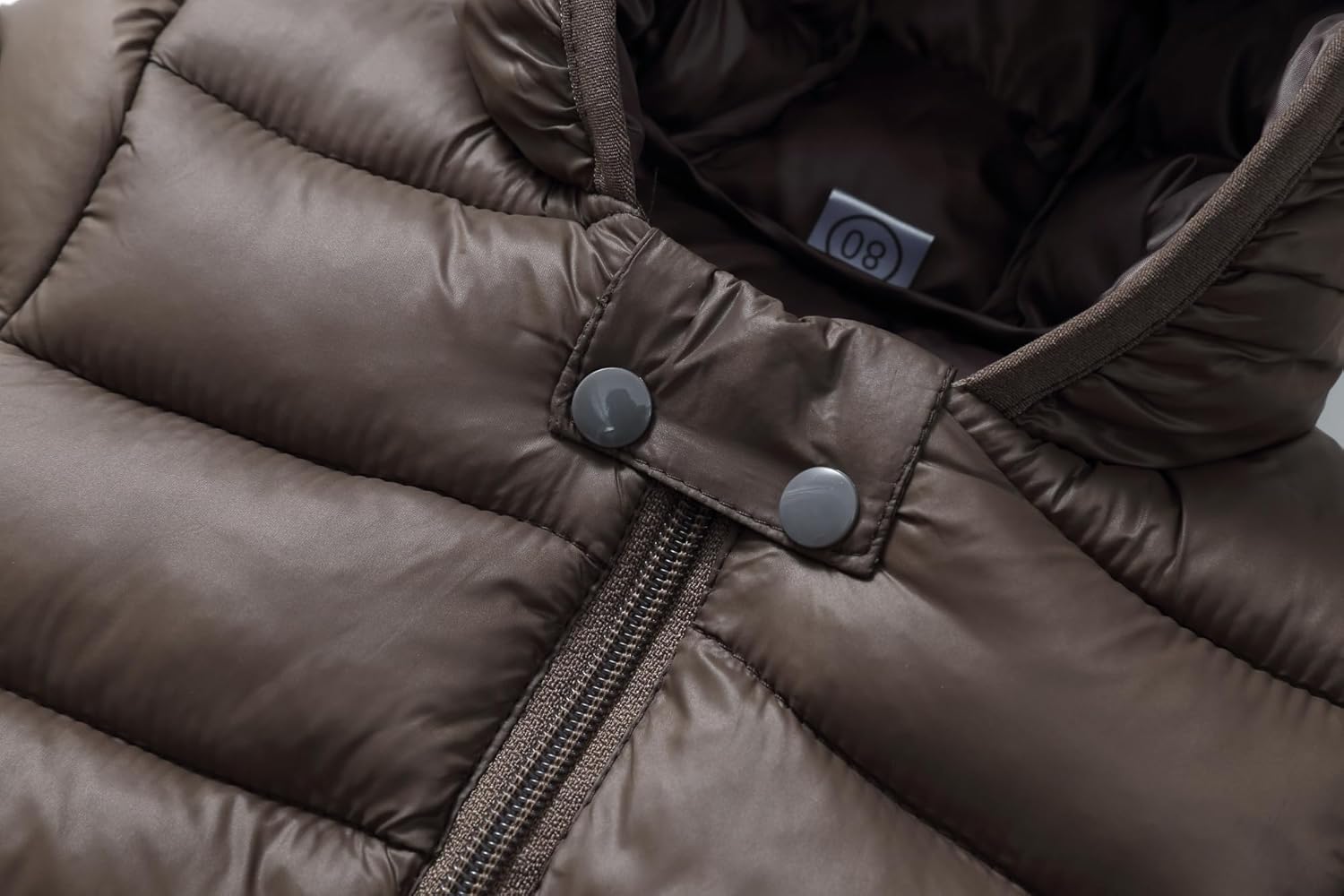 AIWUHE Baby Puffer Jacket Hooded Light Winter Coats Bear Ears Zipper Up Down Coats Outwear for Toddler Boys Girls 6M-4T - Image 4