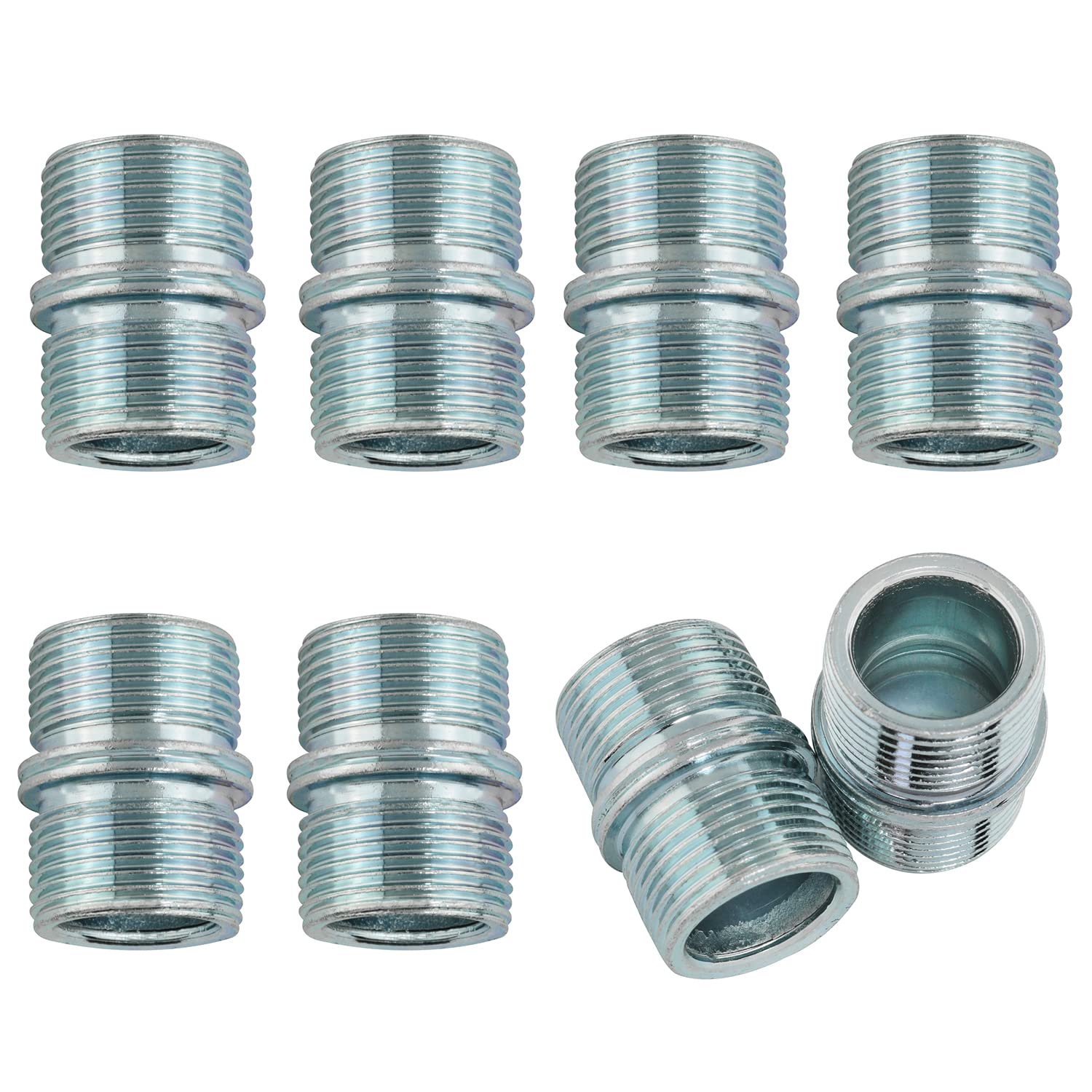 8PCS Metal Rack Connector 25.4mm Diameter Connectors for Thick Wire Shelve Shelving Unit Double Head Shelf Support Nut Replacement Storage Shelves Part Metal Rack