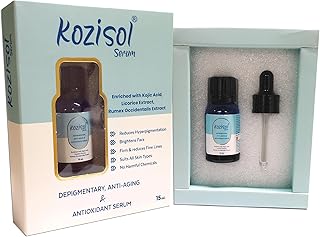 Kozisol Skin Brightening Serum with Alpha Arbutin, Kojic Acid &amp; Vitamin C | Dark Spot Corrector for Pigmentation, Tanning...
