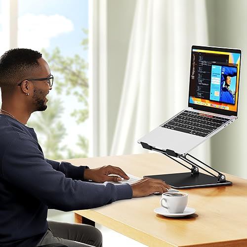 Miniatura 7 de BESIGN LS10 - Soporte de aluminio para laptop, ergonómico y ajustable, soporte para tableta y computadora, compatible con MacBook Air, Pro, Dell,