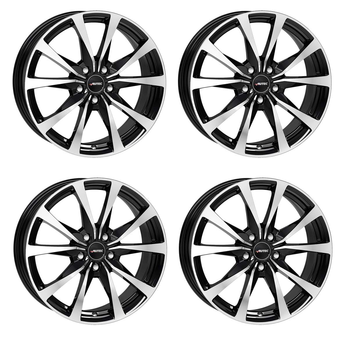 4 rowery zimowe Brixen 6,5 x 16 ET 46 5 x 112, czarne, polerowane, 205/60 R16 92H SEM Speed-Grip 5, kompatybilne z Ford Transit Connect Tourneo Connect Tourneo Connect