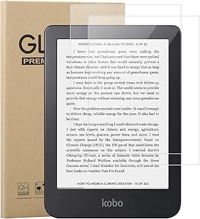 GEJEFA Screen Protector for Kobo Clara 2E 2022 Release 6inch, [2 Pack] 9H Hardness Tempered Glass Screen Film, High Definition, Anti-Scratch, Bubble Free, Easy Installation, Transparente