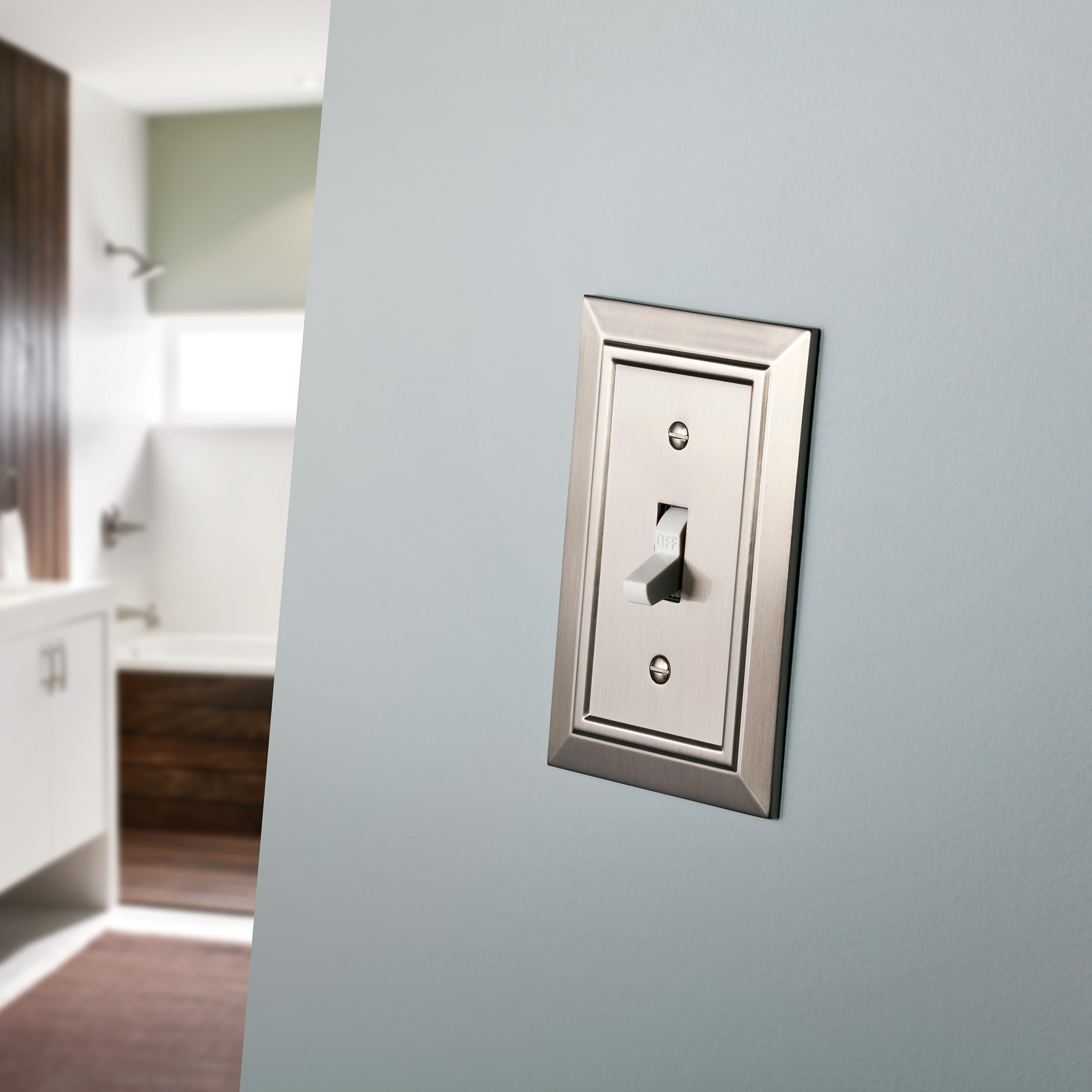 Franklin Brass W35217-SN-C Classic Architecture Single Toggle Switch Wall Plate/Switch Plate/Cover, Satin Nickel